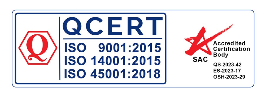 Official SAC Accreditation Mark - QCert Malaysia (QS-2023-42, ES-2023-17, OSH-2023-29)